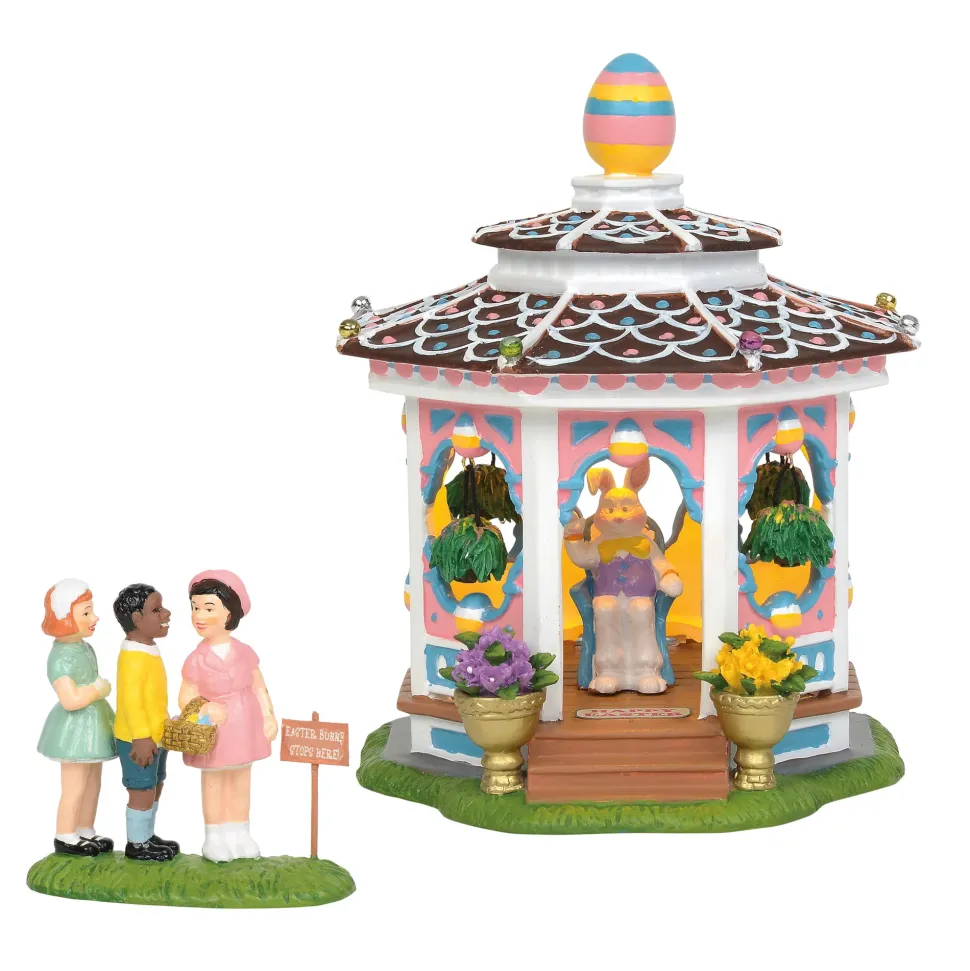 Sv, Easter Bunny Gazebo, 6004818, Snow Village