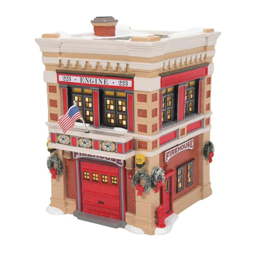 Sv, Engine 223 Fire House, 6011422, Snow Village