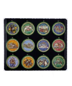 Twelve Days Of Christmas Disk Ornaments, 12-Piece Set, D3228, Kurt Adler