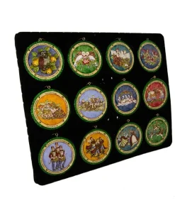 Twelve Days Of Christmas Disk Ornaments, 12-Piece Set, D3228, Kurt Adler