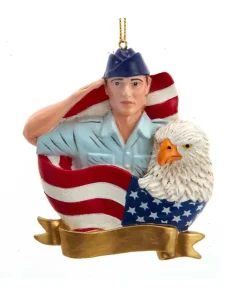 U.S. Air Force™ Airman, Flag, Eagle Ornament For Personalization, Af2202, Kurt Adler