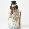 Victorian Snowman With Wreath