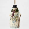 Victorian Snowman W/Wreath Ornament