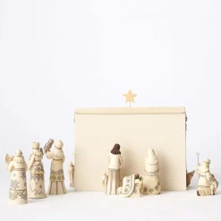White Woodland 8 Pc Nativity