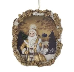 Winter Woods Santa Frame Ornaments, C7662