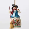 Wonderland Snowman/Broom Ornament